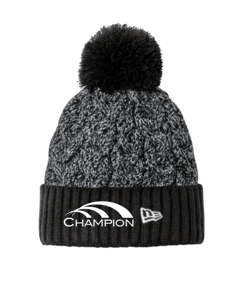 Champion Embroidered Pom Pom Winter Hat