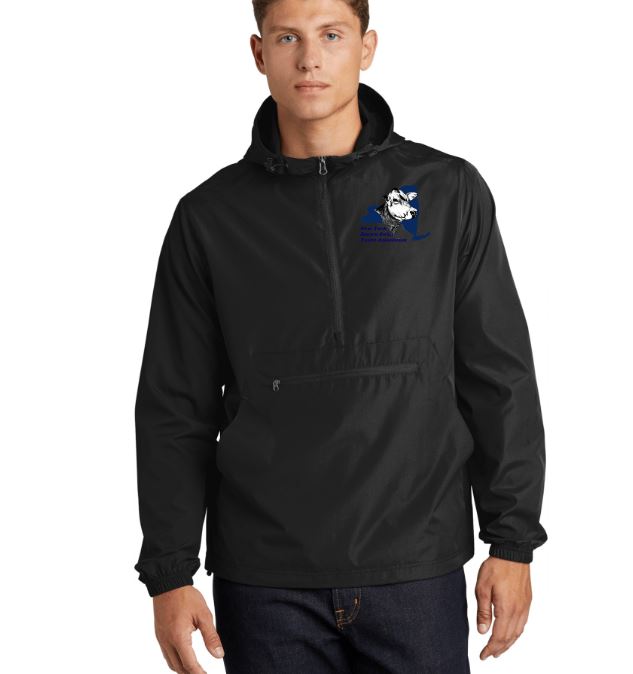NY Brown Swiss Pullover 1/4 zip Jacket
