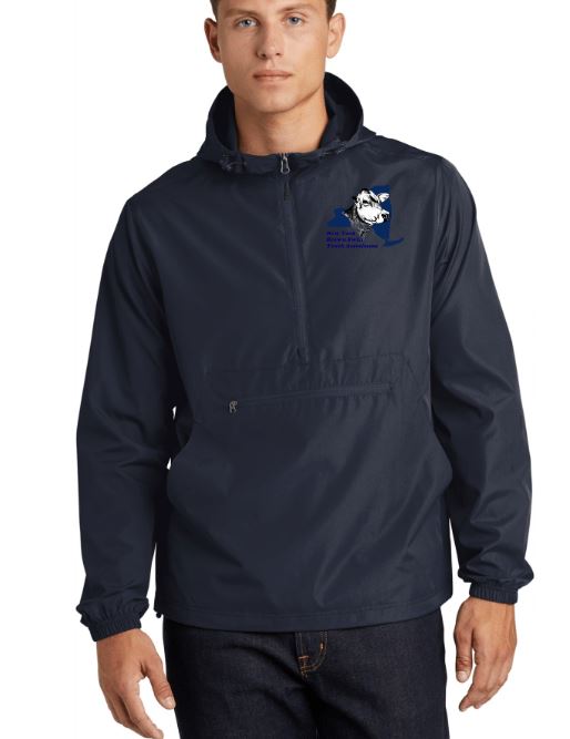 NY Brown Swiss Pullover 1/4 zip Jacket